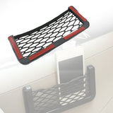 Car Storage Organize Car String Bag Car Seat Side Storage, Net Bag Mesh Pocket Organizer Stick-on for Purse Bag Phone