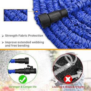 Expandable Magic Garden Hose with Spray Gun, Approx 4 Metre Pipe (1 Set / Mix Color)