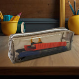 Plastic Transparent Pencil Pouch With Zipper (1 Pc)