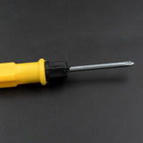 Small Pocket Size 2 in 1 Slotted Cross Head Double Sided Flat Magnetic Screwdriver with PVC Plastic Coated Handle (1 Pc)