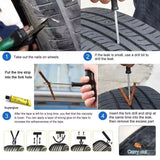 Tyre Puncture Repair Kit with 3 Seal Strips (5 Pcs Set)