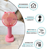 Portable Classic Hand Fan - 3-Speed Table Fan for Personal Desk, Suitable for Office, School, and Home Use (Battery Not Included)