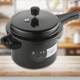 Aluminium Rays Black Beauty Pressure Cookers With Outer (5.5 Litres / 1-Year warranty)