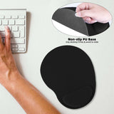 Ergonomic mouse pad with built-in wrist support for comfort