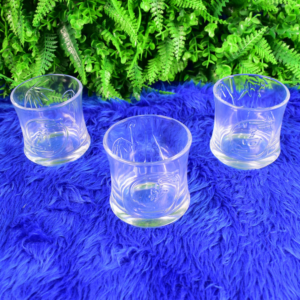 Glass 3 Pc Tumbler & 1 Pc Cup Set (4 Pcs Set)