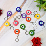 Evil Eye Rubber / Silicone Keychain (12 Pcs Set / Mix Color)