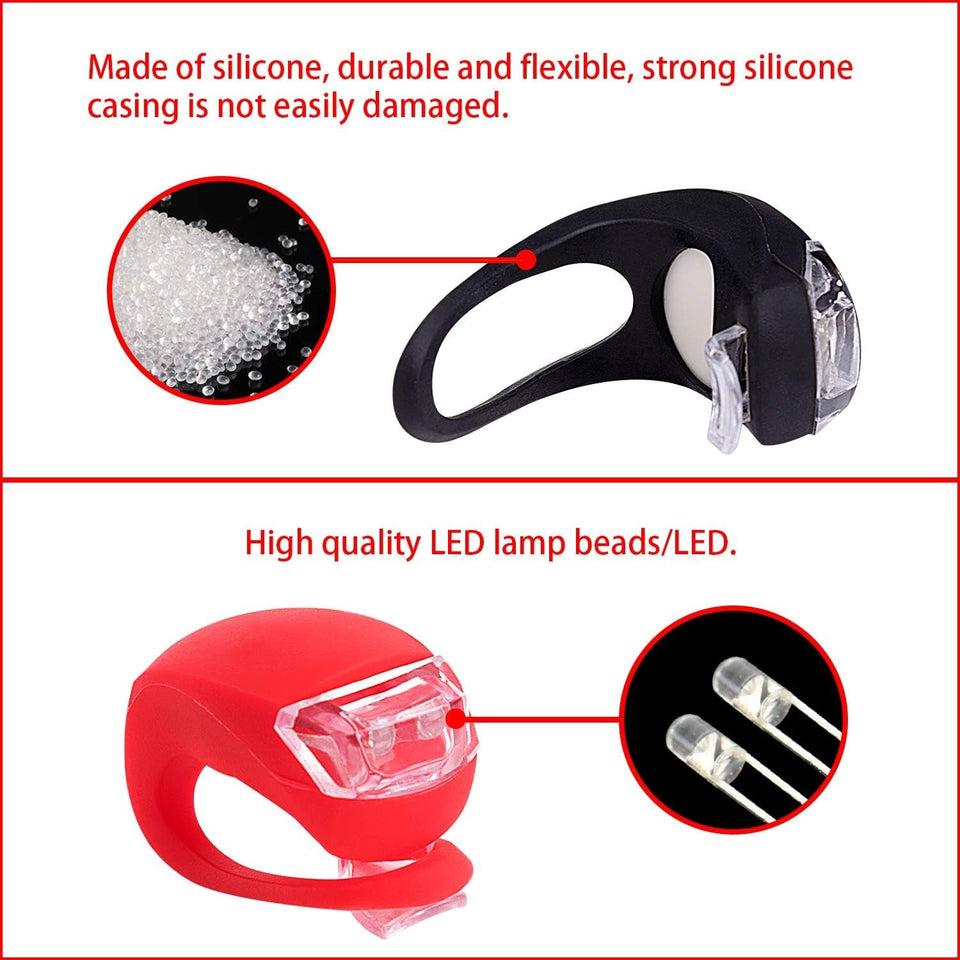 Silicone LED Bike Light Set (2 Pcs Set)