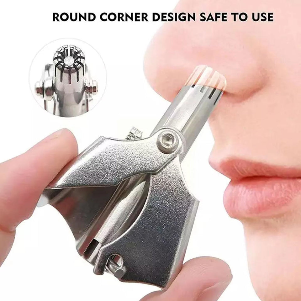 Nose Hair Clipper, Stainless Steel Hair Remover (1 Pc / With Brush & Plastic Case)