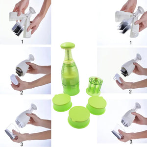 Food Chopper, Easy to Clean Manual Hand Chopper Dicer, Slap Press Chopper Mincer for Vegetables Onions Garlic Nuts Salads