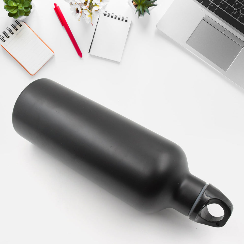 Vacuum Stainless Steel Water Bottle With Carry Handle, Fridge Water Bottle, Leak Proof, Rust Proof, Cold & Hot | Leak Proof | Office Bottle | Gym | Home | Kitchen | Hiking | Trekking | Travel Bottle (Approx 750 ML )