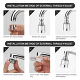 Water Faucet Extender, Swivel Faucet Aerator (1 Pc)