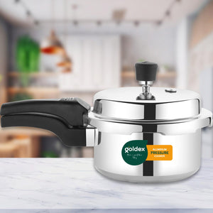 Aluminium Unique Goldex Pressure Cookers With Outer Lid (2 Litres / 5-Year warranty)