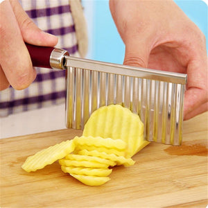 Stainless Steel Crinkle Cutter Knife for Salad and Vegetables