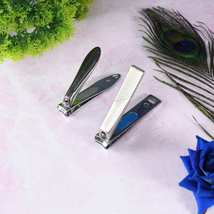 Stainless Steel Folding Portable Large Nail Clippers with Nail File (1 Pc / Mix Design)