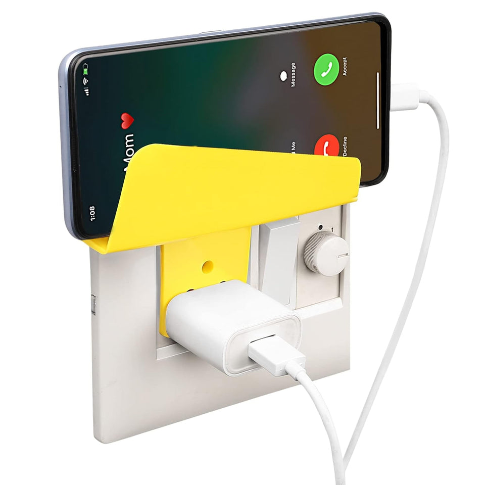 Plastic Secure Mobile Phone Charging Stand Holder (1 Pc / Mix Color)