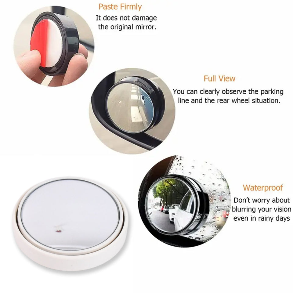 Car Blind Spot Side Mirror Round HD Glass Blindspot Mirror (1 Pc)