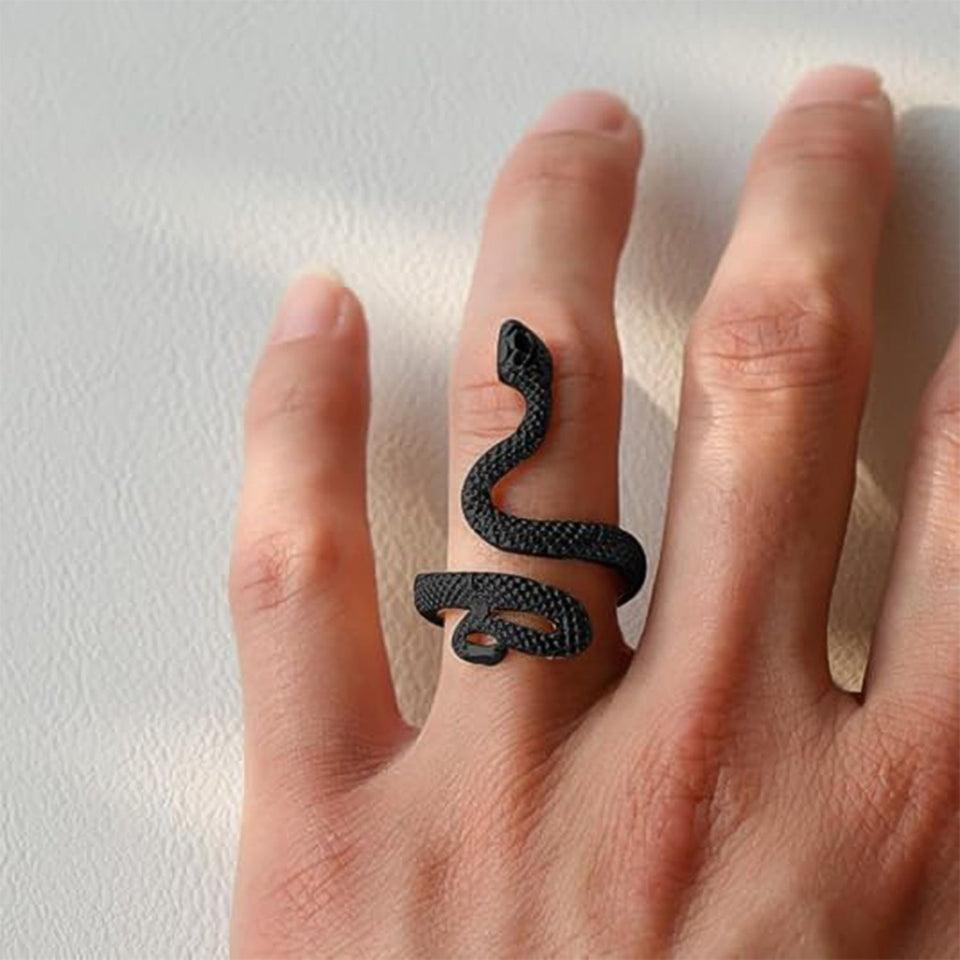 Black snake ring for men and boys