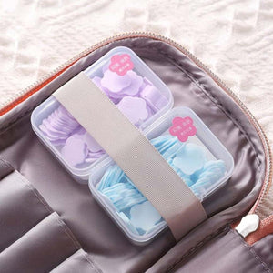 Mini Portable Travel Soap Paper Sheets Flower Shape (100 Pcs Set Approx / Mix Color)