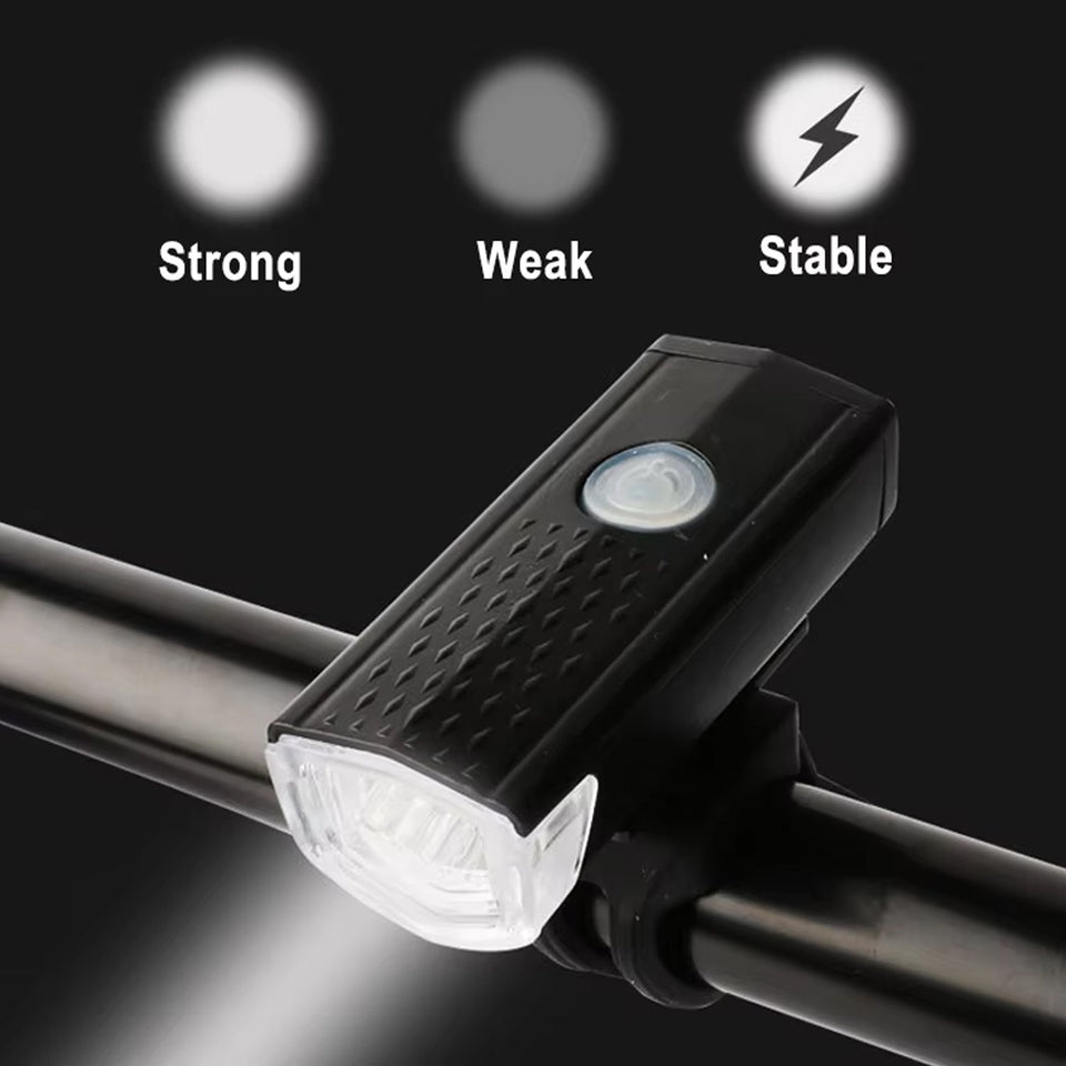 USB Rechargeable Bicycle Front Light (1 Pc)