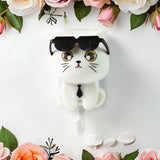 Cat Hook for Wall, Cute Cat Key Hook with Sunglasses (1 Pc)