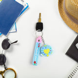 Cute Silicone 3D Key Chain with Metal Hook & Strap (Pack of 1)