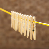 Heavy Duty Bamboo Wooden Cloth Clips / Pegs (10 Pcs Set)