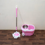 Spin Mop with Bucket for Floor Cleaning - Magic Mop Set with Steel Spin, Mop Stick, and Bucket for Home & Office