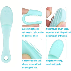 Silicone Makeup cleaning tool, finger wash Face Scrubber Facial Cleansing Brush (1 Pc / Mix Color)