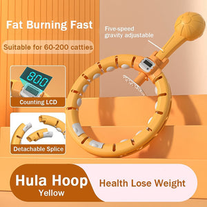 Smart Fitness Hula Hoops with Spinning Ball and Intelligent Counter (1 Pc / Loose)