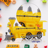 Pull and Go Train with Light Plastic String Pull Back Train (1 Pc / Mix Color)