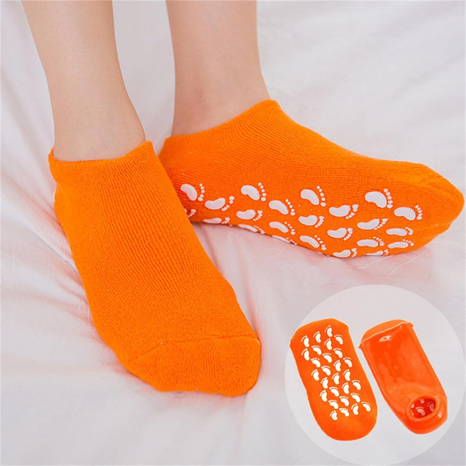 Silicon Socks Heel for Crack Spa Gel Socks (1 Pair / Mix Color)