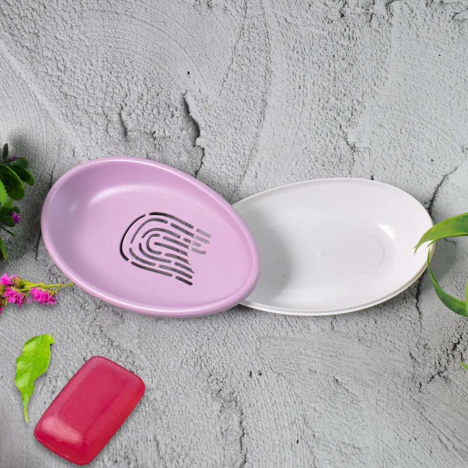 Plastic Soap Dish with Drain, Soap Holder Double-layer (1 Pc)