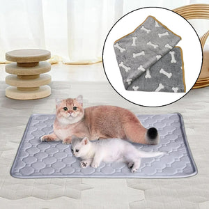 Pet Soft Cat Dog Blanket / Towel, Warm Sleep Mat (75×55 Cm / 1 Pc / Mix Color & Design)