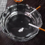 Transparent Ashtray Cigarettes Holder Home Office and Bar Tone Hotel Restaurant Indoor (1 pc)