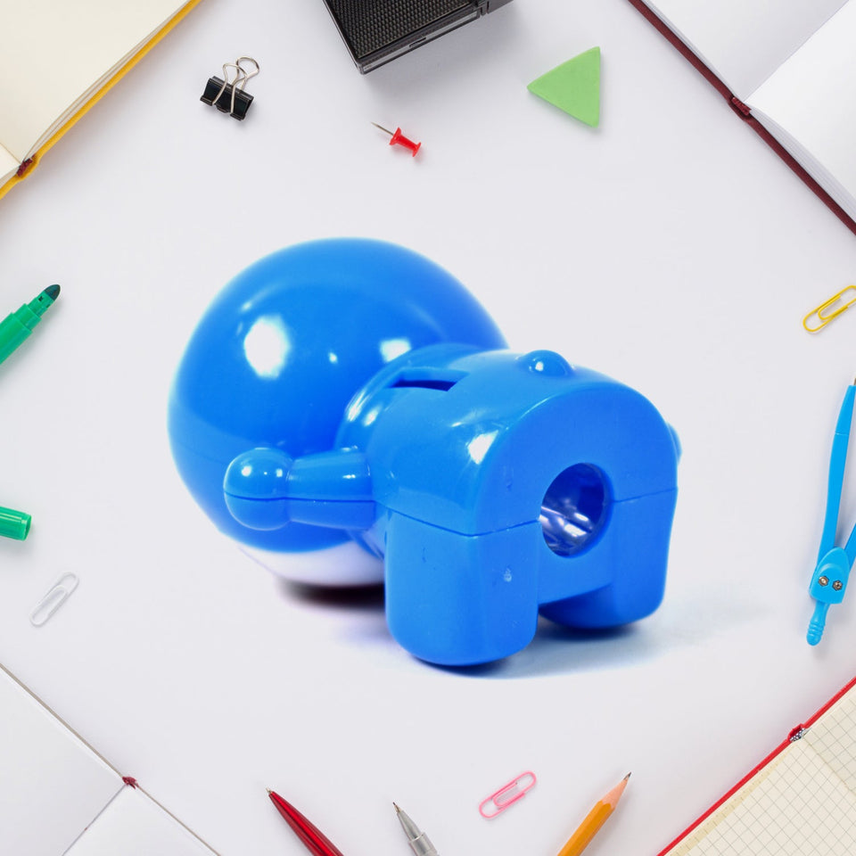 Round Cartoon Shaped Pencil Sharpener (1 Pc)