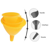 Multipurpose Funnel 3 Size Small , Medium & Big Plastic Funnel For kitchen and laboratory Use (3 Pc Set)