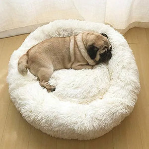 Plush Luxurious Deluxe Soft Dog Bed Washable Sofa Round Cushion (Large / 1 Pc)