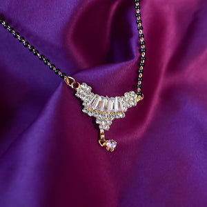 Gold Plated Jewellery Mangalsutra Pendant Necklace for Girls and Women Latest Design Diamonds