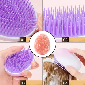 Plastic Hair Washing Combs Hair Massager Shower Brush (1 Pc)