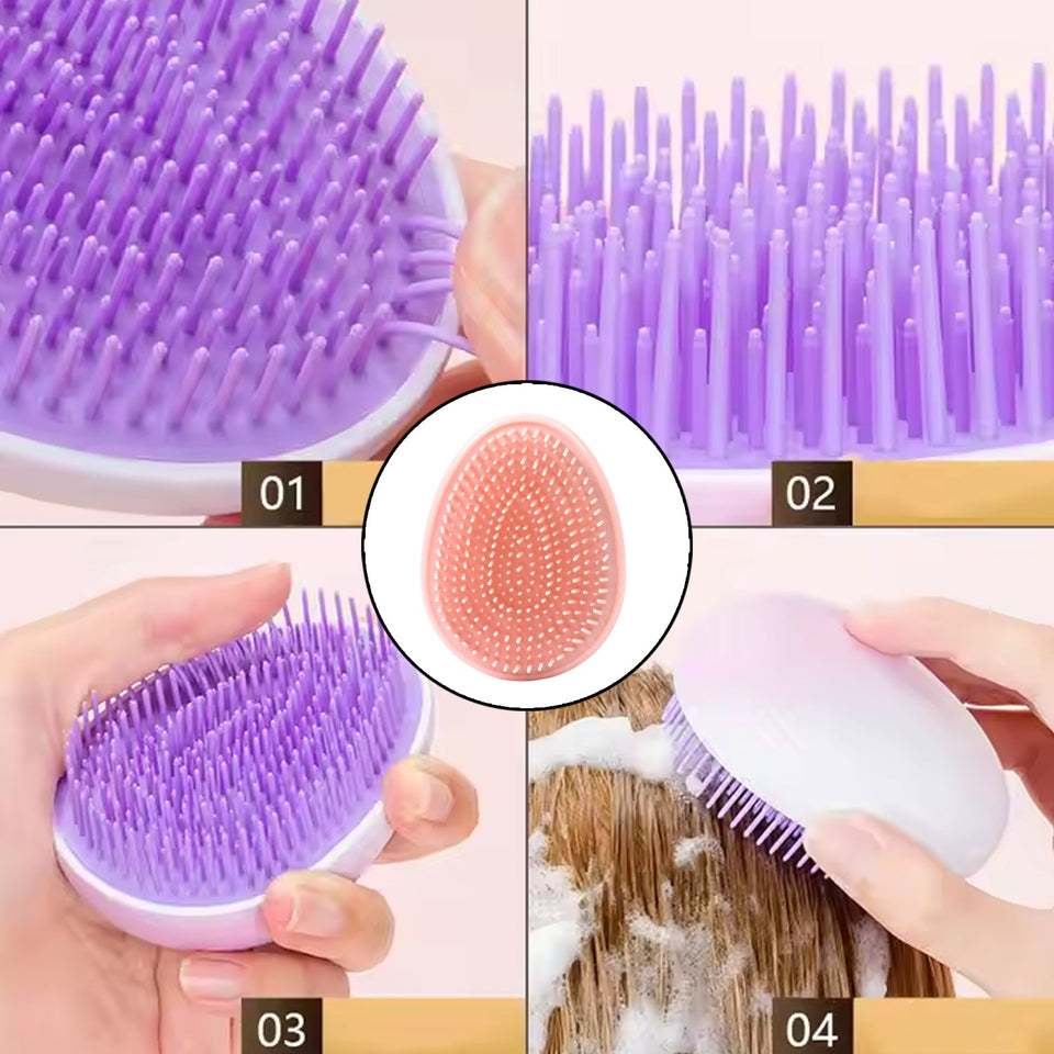 Plastic Hair Washing Combs Hair Massager Shower Brush (1 Pc)