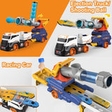 Large Truck Toys Include 2 Racing Cars+4 Ball, with Light & Sounds (Battery Not Included)