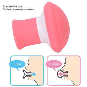 SILICONE FACIAL JAW EXERCISER BREATHING TYPE FACE SLIMMER, BREATHING TYPE FACE SLIMMER FACE LIFT INHALING & EXHALING TOOL, LOOK YOUNGER AND HEALTHIER - HELPS REDUCE STRESS AND CRAVINGS (Card Packing)