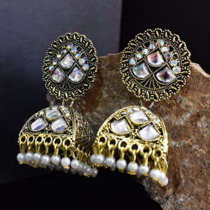 New Style Oxidised Jumka Earrings