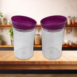 Plastic Premium Quality Kitchen Food Containers Set (1200ml Approx, Set Of 2 Pc)