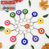 Evil Eye Rubber / Silicone Keychain (12 Pcs Set / Mix Color)