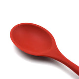 HEAT RESISTANT SILICONE BASTING SPOON NON-STICK SPOON HYGIENIC SOLID COATING COOKWARE KITCHEN TOOLS (27CM)