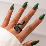 Black snake ring for men and boys