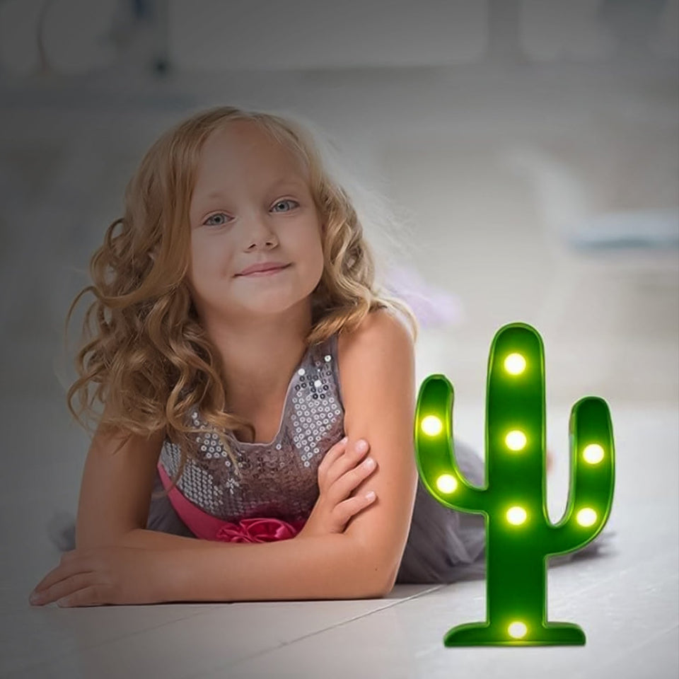 LED Cactus Light, LED Desk Lamp, LED Table Lamp (1 Pc / Battery not Included)