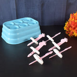 6 Cavity Popsicle Molds Plastic Giraffe shape Ice Moulds (1 Pc)