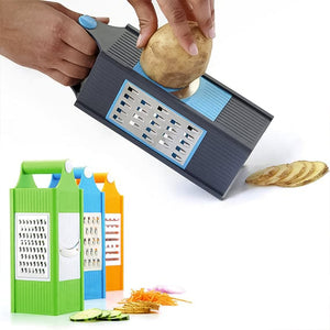 Steel and Plastic 4 in 1 Vegetable & Fruit Slicer Grater / Slicer (1 Pc)